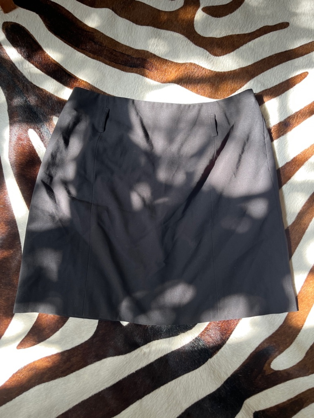 INC International Concepts Black Mini Skirt - A-Line Panel Detail